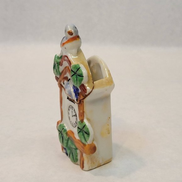 Vintage Ceramic Bird Clock wall pocket Japan 4137 Cuckoo - Picture 2 of 8